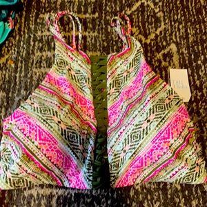 NWT time and tru bikini top